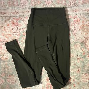 High-Waisted dark green Leggings